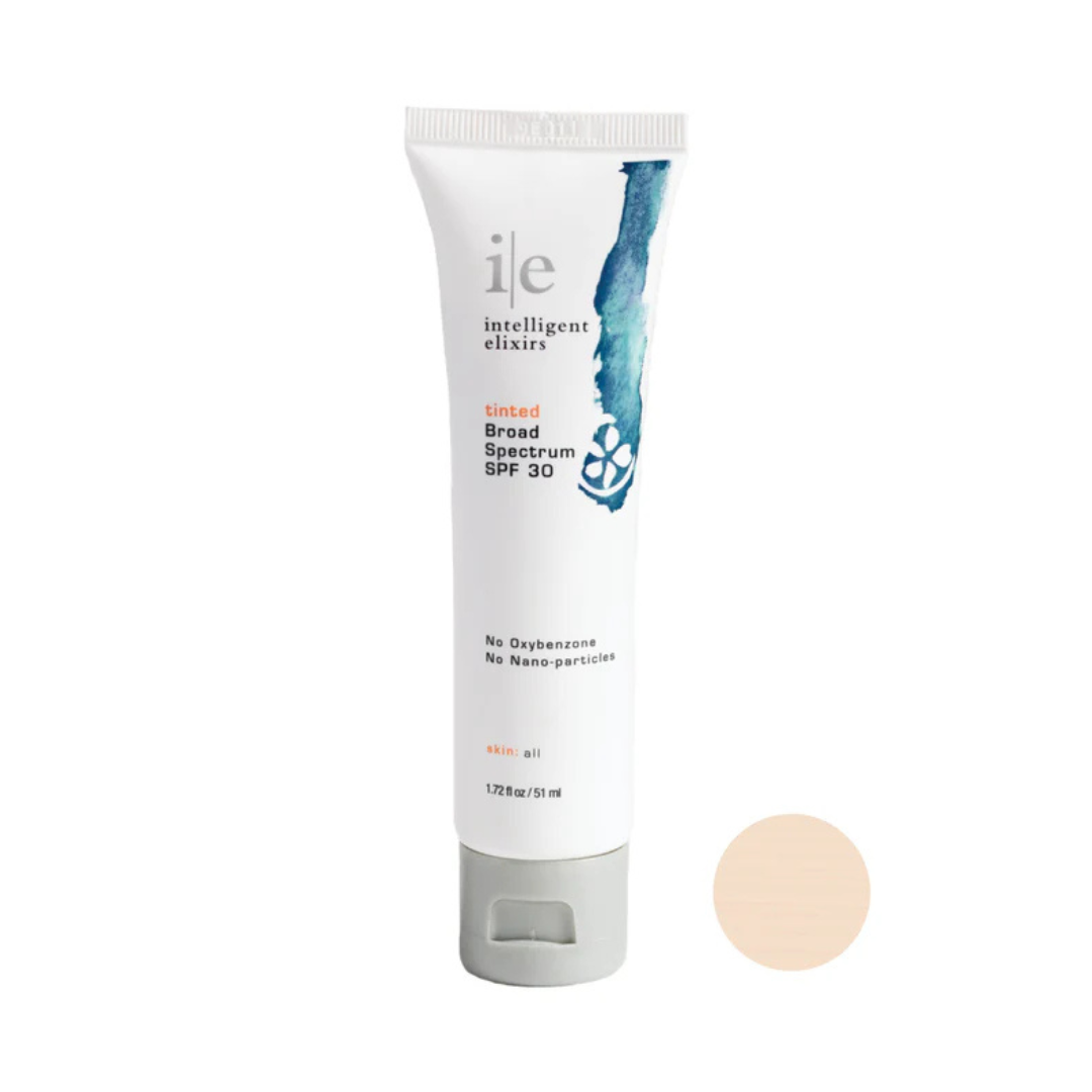 Tube of sunscreen with brand name on a white background