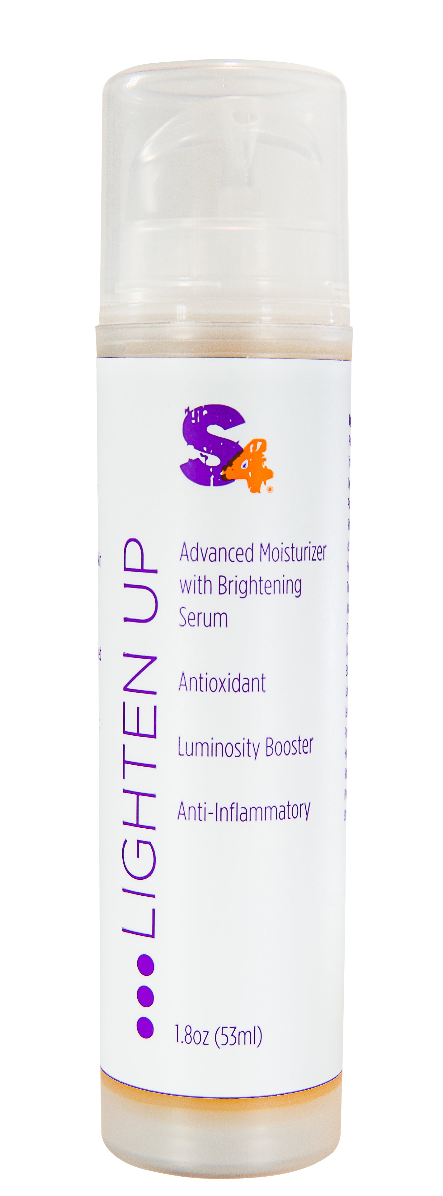 S4 Lighten Up advanced moisturizer with brightening serum, 1.8oz, features antioxidant and luminosity booster.