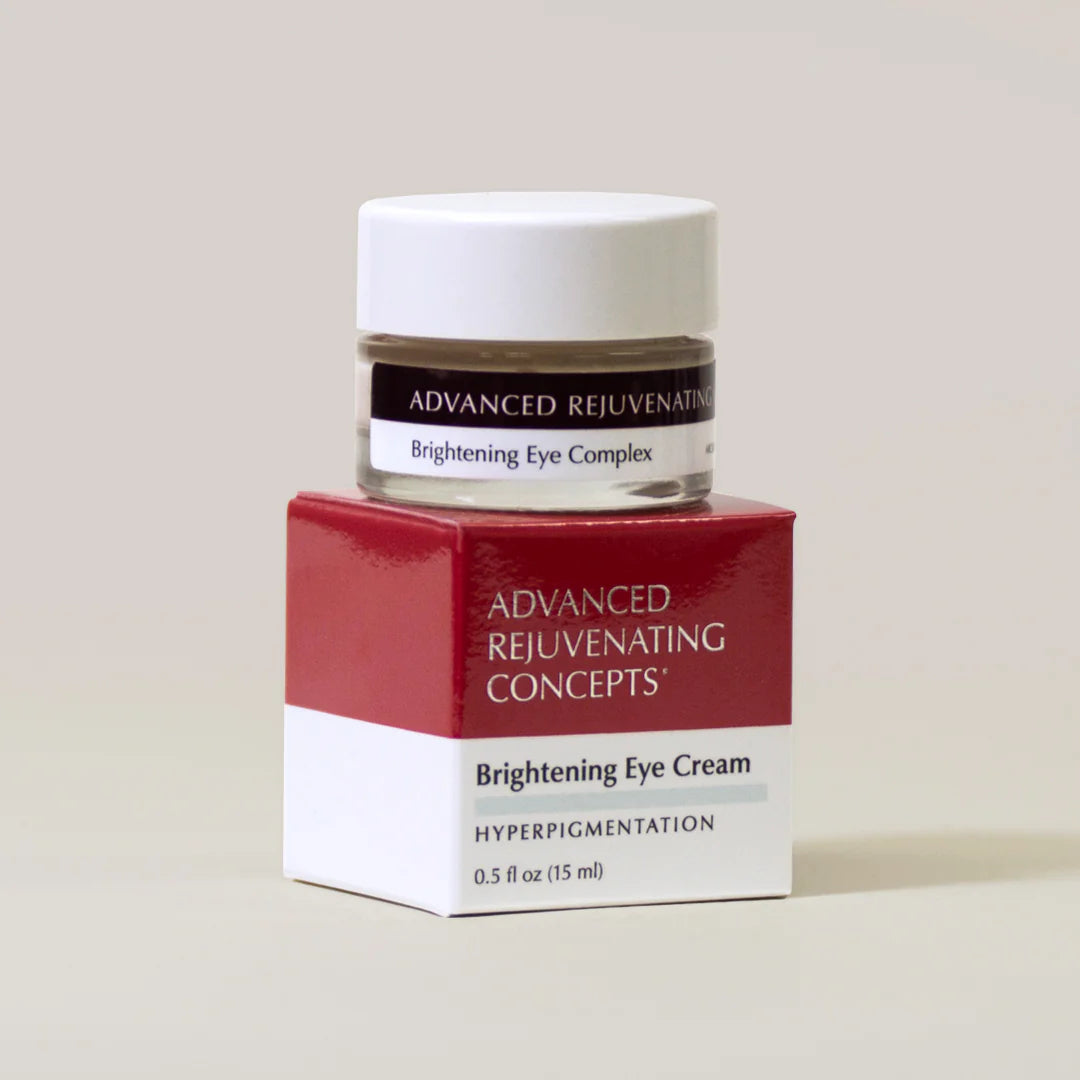 Brightening Eye Cream in a red and white box, designed to reduce hyperpigmentation around the eyes.